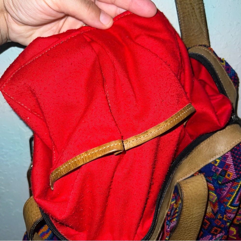 Mermaids and Dragons Hummingbirds Large Convertible Huipil Daybag Backpack - Picture 7 of 16